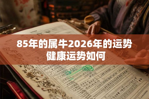85年的属牛2026年的运势 健康运势如何