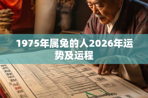1975年属兔的人2026年运势及运程