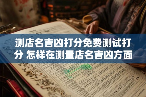 测店名吉凶打分免费测试打分 怎样在测量店名吉凶方面进行免费的打分测试