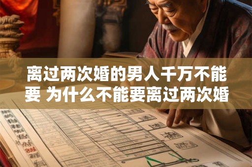 离过两次婚的男人千万不能要 为什么不能要离过两次婚的男人