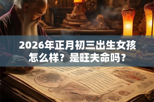 2026年正月初三出生女孩怎么样？是旺夫命吗？