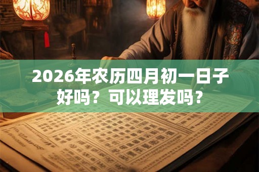 2026年农历四月初一日子好吗？可以理发吗？