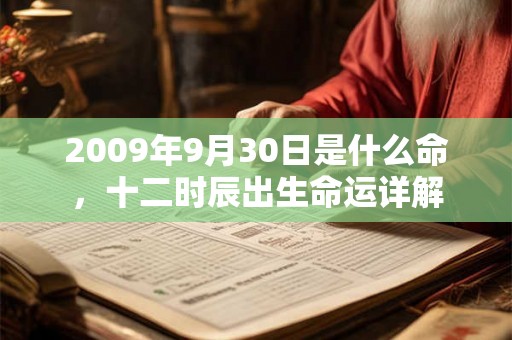 2009年9月30日是什么命,十二时辰出生命运详解 2009年9月30日是什么命,十二时辰出生命运详解