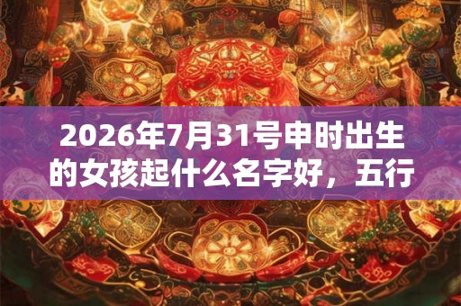 2026年7月31号申时出生的女孩起什么名字好，五行属什么？