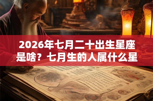 2026年七月二十出生星座是啥？七月生的人属什么星座
