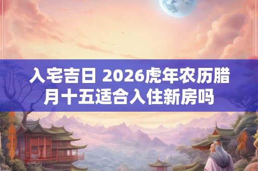 入宅吉日 2026虎年农历腊月十五适合入住新房吗