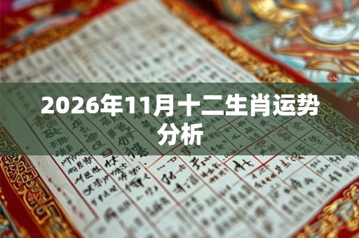 2026年11月十二生肖运势分析