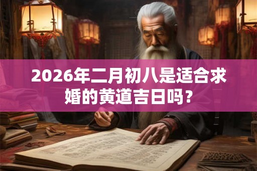 2026年二月初八是适合求婚的黄道吉日吗？