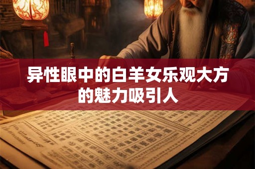 异性眼中的白羊女乐观大方的魅力吸引人