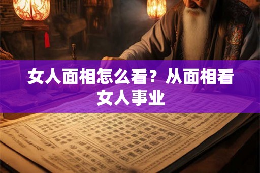 女人面相怎么看？从面相看女人事业