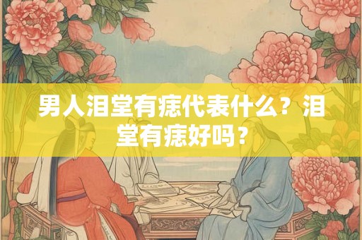 男人泪堂有痣代表什么？泪堂有痣好吗？