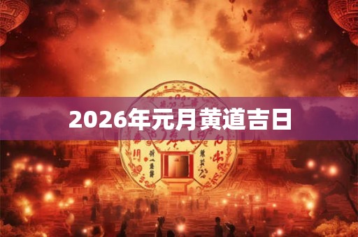 2026年元月黄道吉日