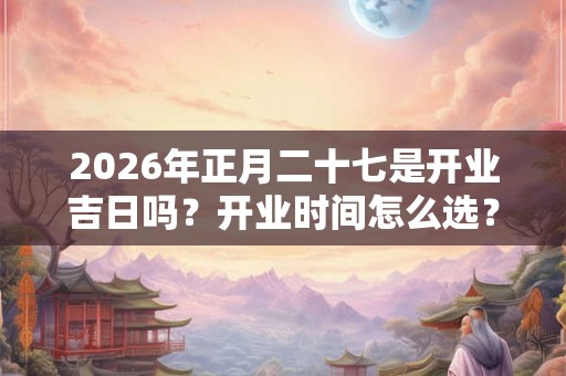 2026年正月二十七是开业吉日吗？开业时间怎么选？