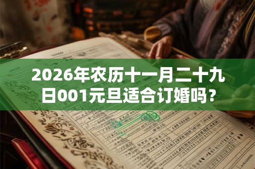 2026年农历十一月二十九日001元旦适合订婚吗？