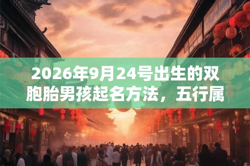 2026年9月24号出生的双胞胎男孩起名方法,五行属什么 2026年9月24号出生的双胞胎男孩起名方法,五行属什么
