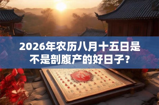 2026年农历八月十五日是不是剖腹产的好日子？