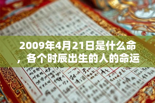 2009年4月21日是什么命，各个时辰出生的人的命运