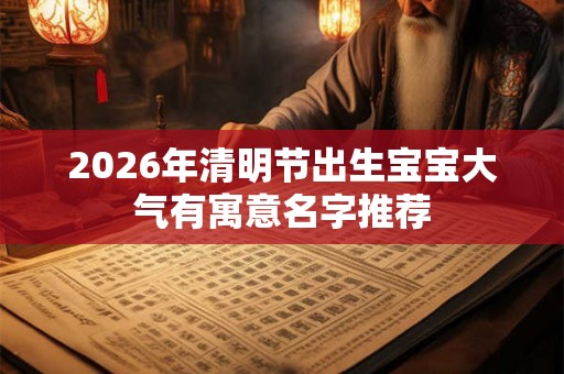 2026年清明节出生宝宝大气有寓意名字推荐 2026年清明节出生宝宝大气有寓意名字推荐
