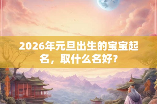 2026年元旦出生的宝宝起名，取什么名好？