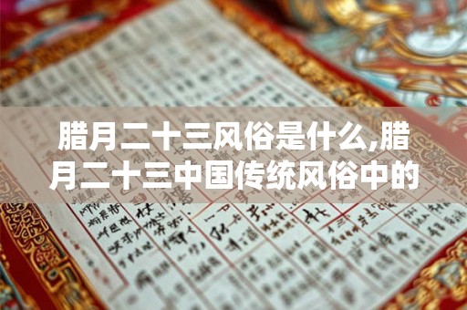 腊月二十三风俗是什么,腊月二十三中国传统风俗中的