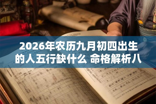 2026年农历九月初四出生的人五行缺什么 命格解析八字起名 2026年农历九月初四出生的人五行缺什么 命格解析八字起名