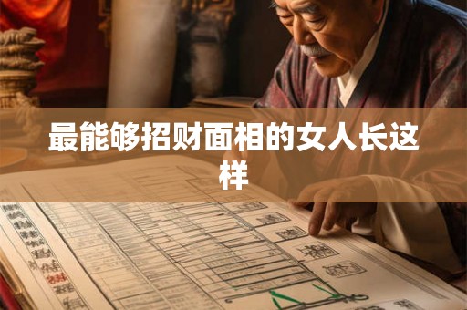 最能够招财面相的女人长这样