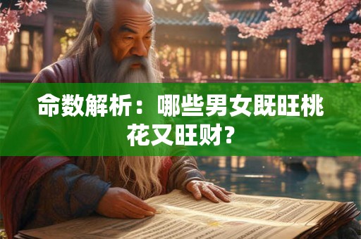 命数解析:哪些男女既旺桃花又旺财? 命数解析:哪些男女既旺桃花又旺财?