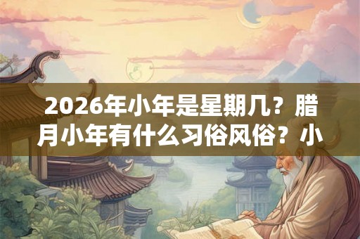 2026年小年是星期几？腊月小年有什么习俗风俗？小年能洗衣服吗？