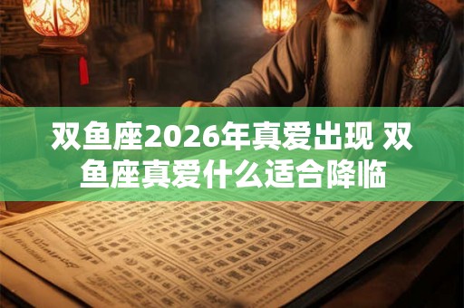 双鱼座2026年真爱出现 双鱼座真爱什么适合降临