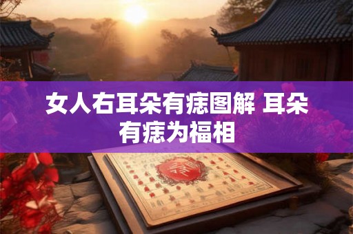 女人右耳朵有痣图解 耳朵有痣为福相