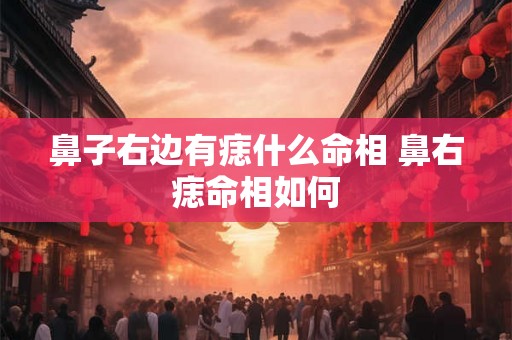 鼻子右边有痣什么命相 鼻右痣命相如何