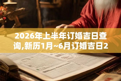 2026年上半年订婚吉日查询,新历1月~6月订婚吉日2026 2026年上半年订婚吉日查询,新历1月~6月订婚吉日2026