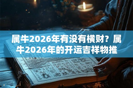 属牛2026年有没有横财？属牛2026年的开运吉祥物推荐！