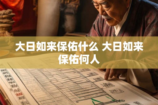 大日如来保佑什么 大日如来保佑何人