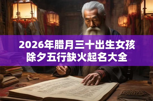 2026年腊月三十出生女孩除夕五行缺火起名大全