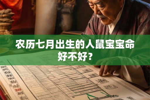 农历七月出生的人鼠宝宝命好不好？