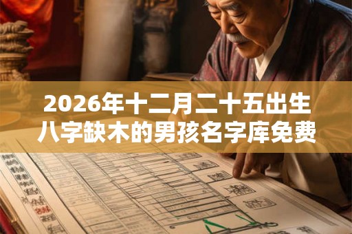 2026年十二月二十五出生八字缺木的男孩名字库免费