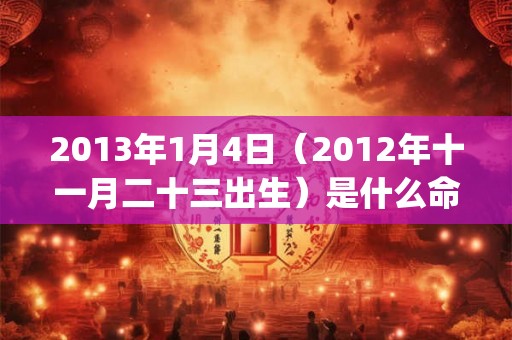 2013年1月4日（2012年十一月二十三出生）是什么命_命运如何