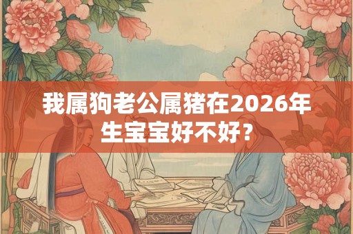 我属狗老公属猪在2026年生宝宝好不好？