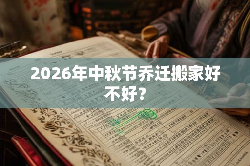 2026年中秋节乔迁搬家好不好? 2026年中秋节乔迁搬家好不好?