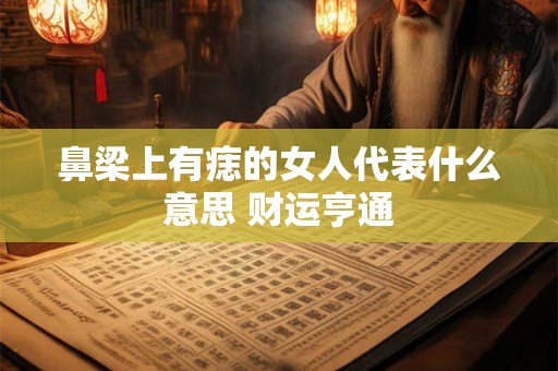 鼻梁上有痣的女人代表什么意思 财运亨通 鼻梁上有痣的女人代表什么意思 财运亨通