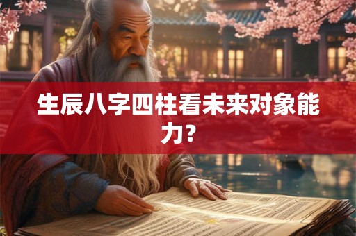 生辰八字四柱看未来对象能力？