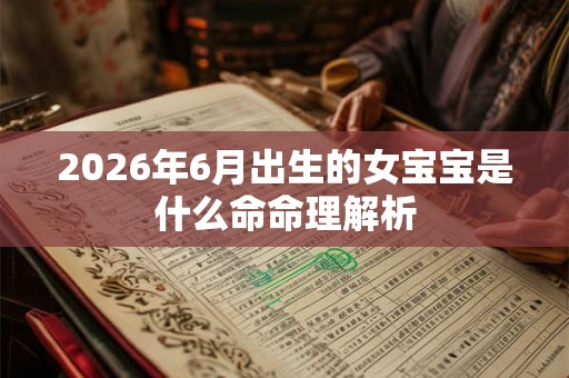 2026年6月出生的女宝宝是什么命命理解析