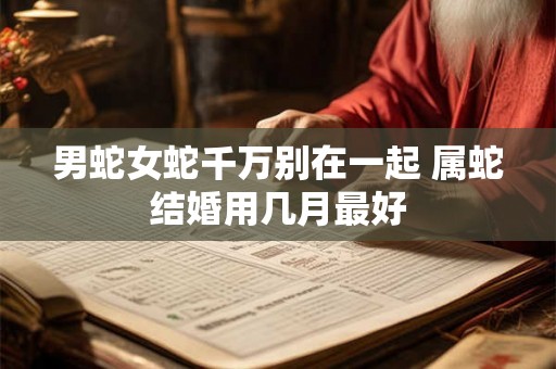 男蛇女蛇千万别在一起 属蛇结婚用几月最好