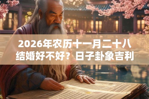 2026年农历十一月二十八结婚好不好?日子卦象吉利吗? 2026年农历十一月二十八结婚好不好?日子卦象吉利吗?