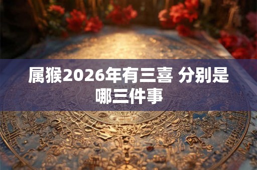 属猴2026年有三喜 分别是哪三件事 属猴2026年有三喜 分别是哪三件事