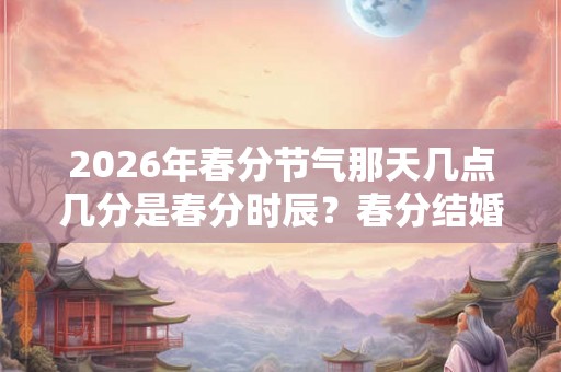 2026年春分节气那天几点几分是春分时辰？春分结婚好不好？