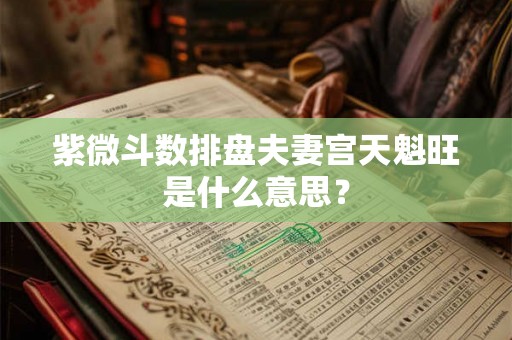 紫微斗数排盘夫妻宫天魁旺是什么意思？
