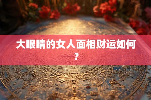 大眼睛的女人面相财运如何？