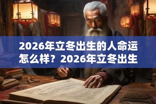 2026年立冬出生的人命运怎么样？2026年立冬出生的人五行论命